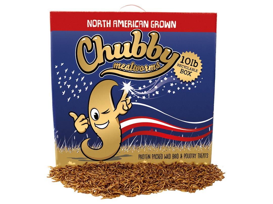 10Lbs Chubby Canadian Grown Dried Mealworms (Non-GMO)